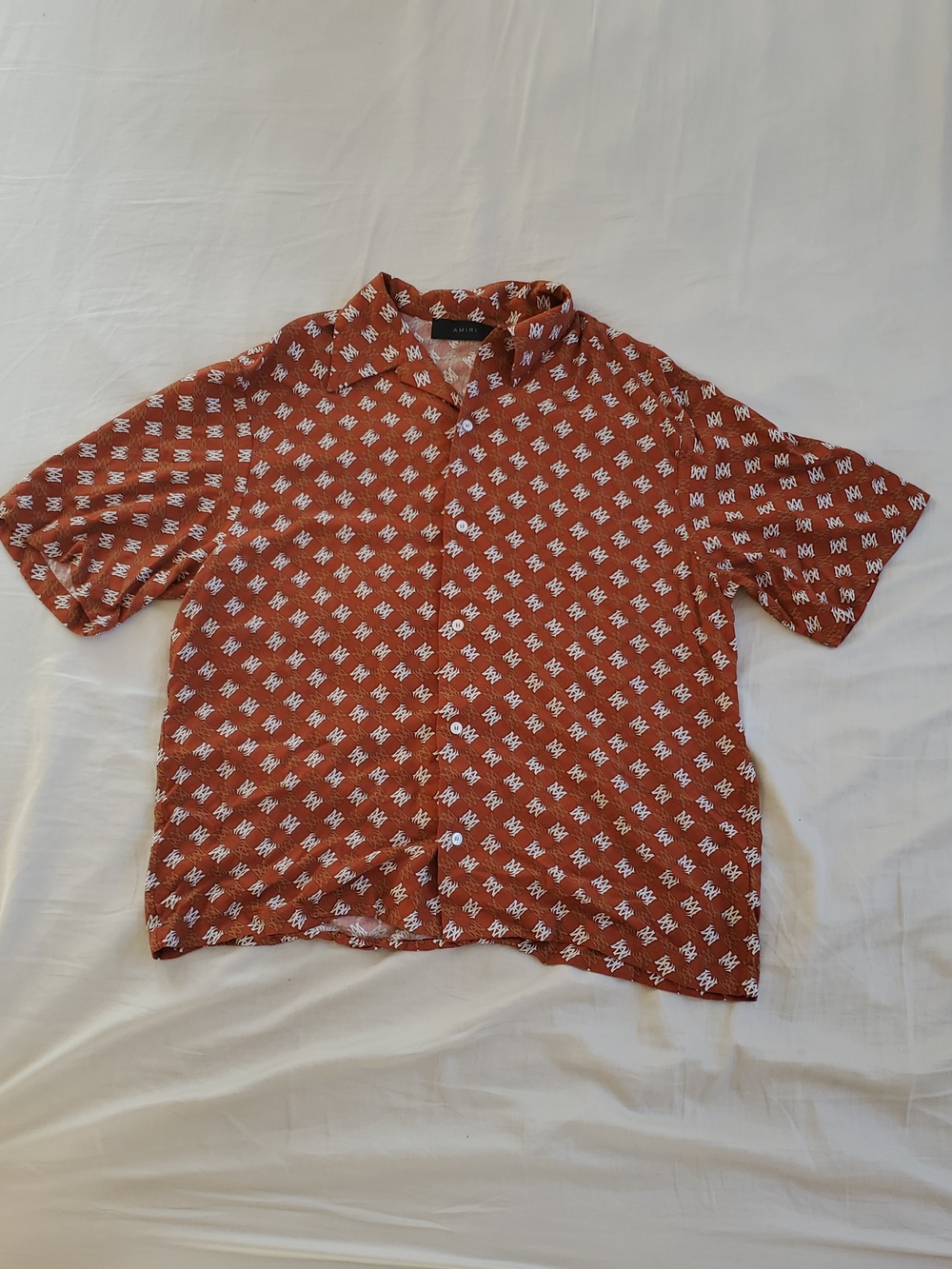 Amiri Orange Viscose Shirt